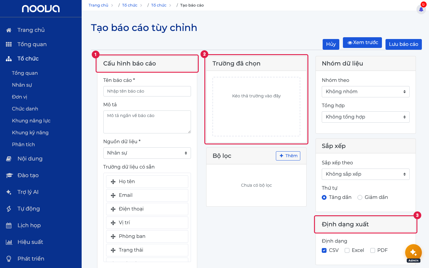 Trình dựng báo cáo kéo-thả