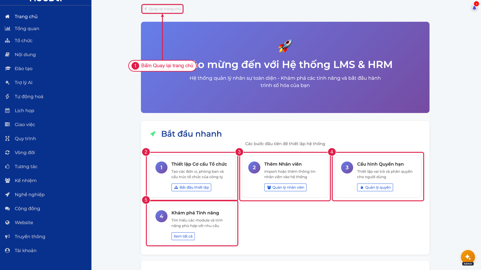 Chế độ Khám phá hệ thống và Bắt đầu nhanh