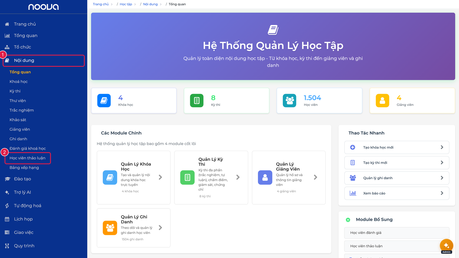 Điều hướng tới Học viên thảo luận