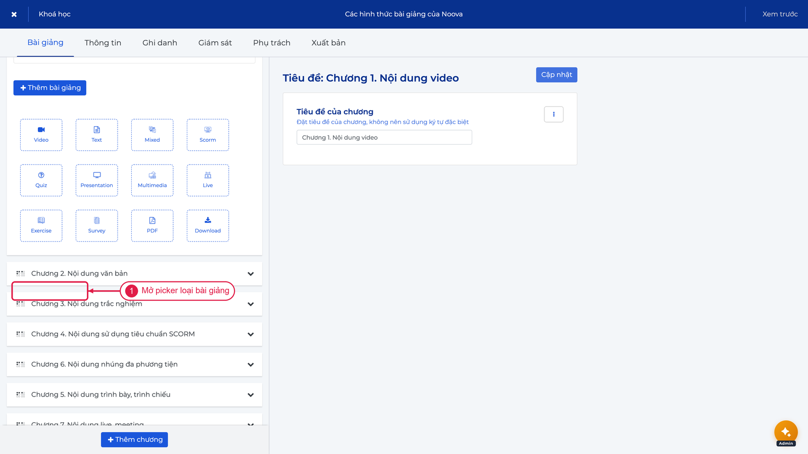 Picker 12 loại bài giảng