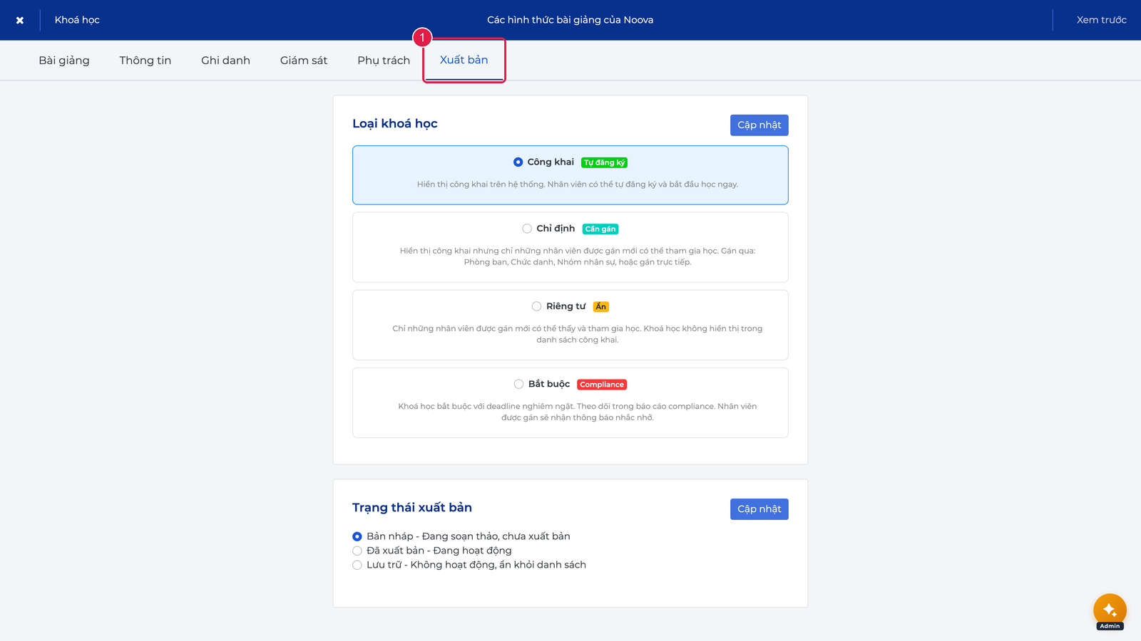 Tab Xuất bản