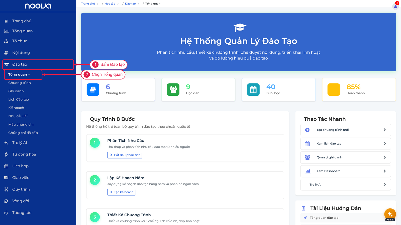 Điều hướng đến Tổng quan đào tạo